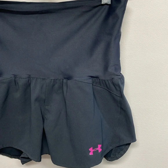 Under Armour Semi Fitted HeatGear Running Shorts High Rise Foldover Waist XS - Picture 3 of 16